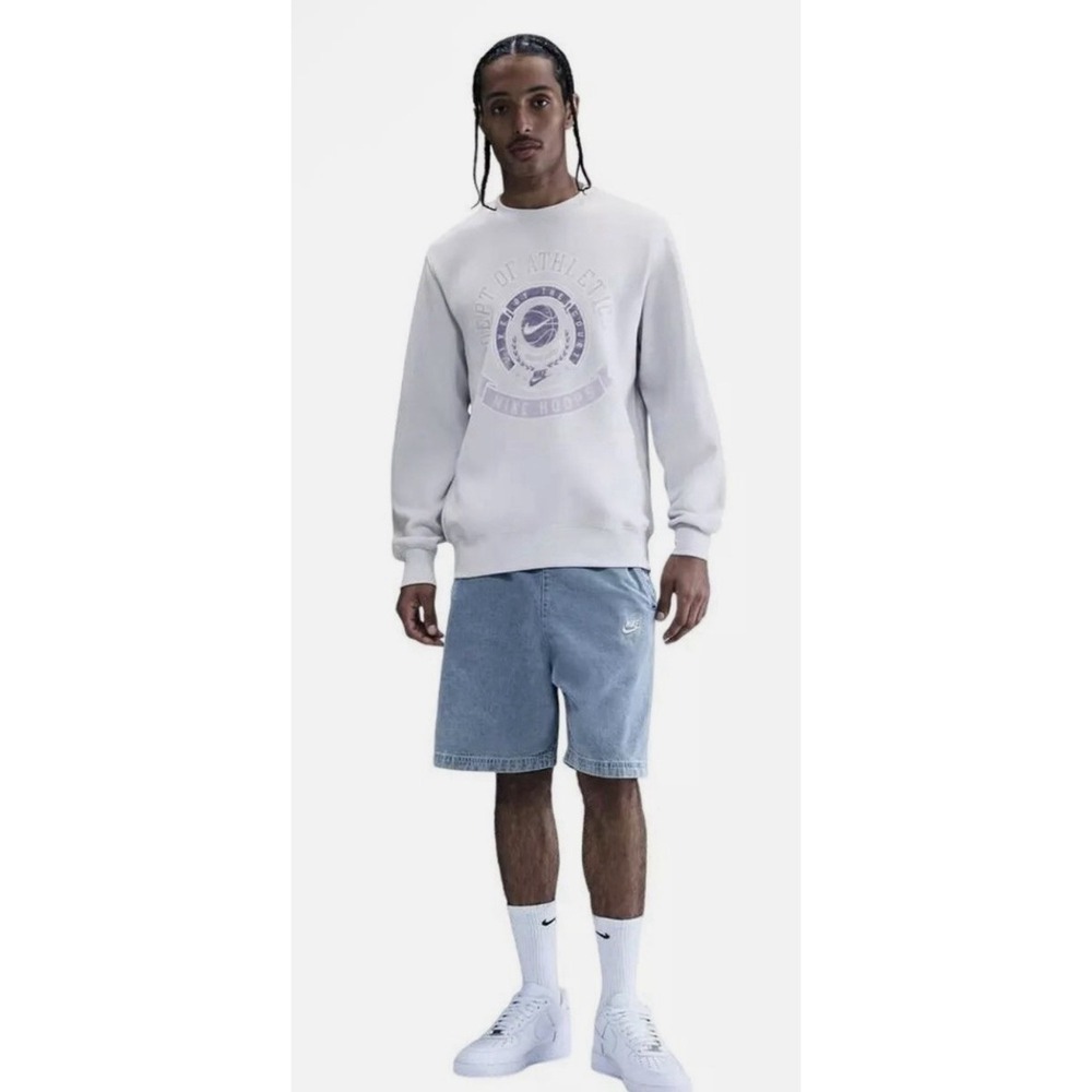 Nike Hoops Dept of Athletics Basketball Sweatshirt Lilac IM7732-085 Size Large